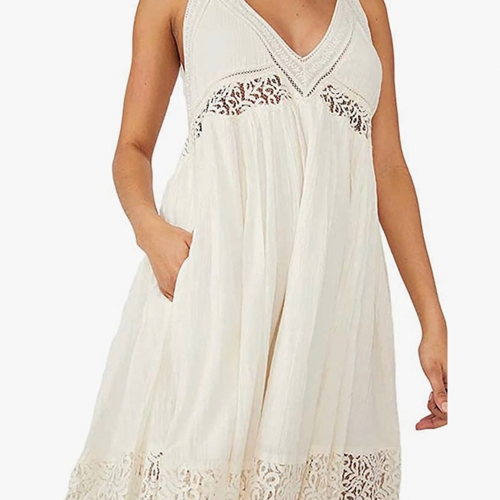NWT | FREE PEOPLE | clara lace maxi dress in ivory - Picture 6 of 8